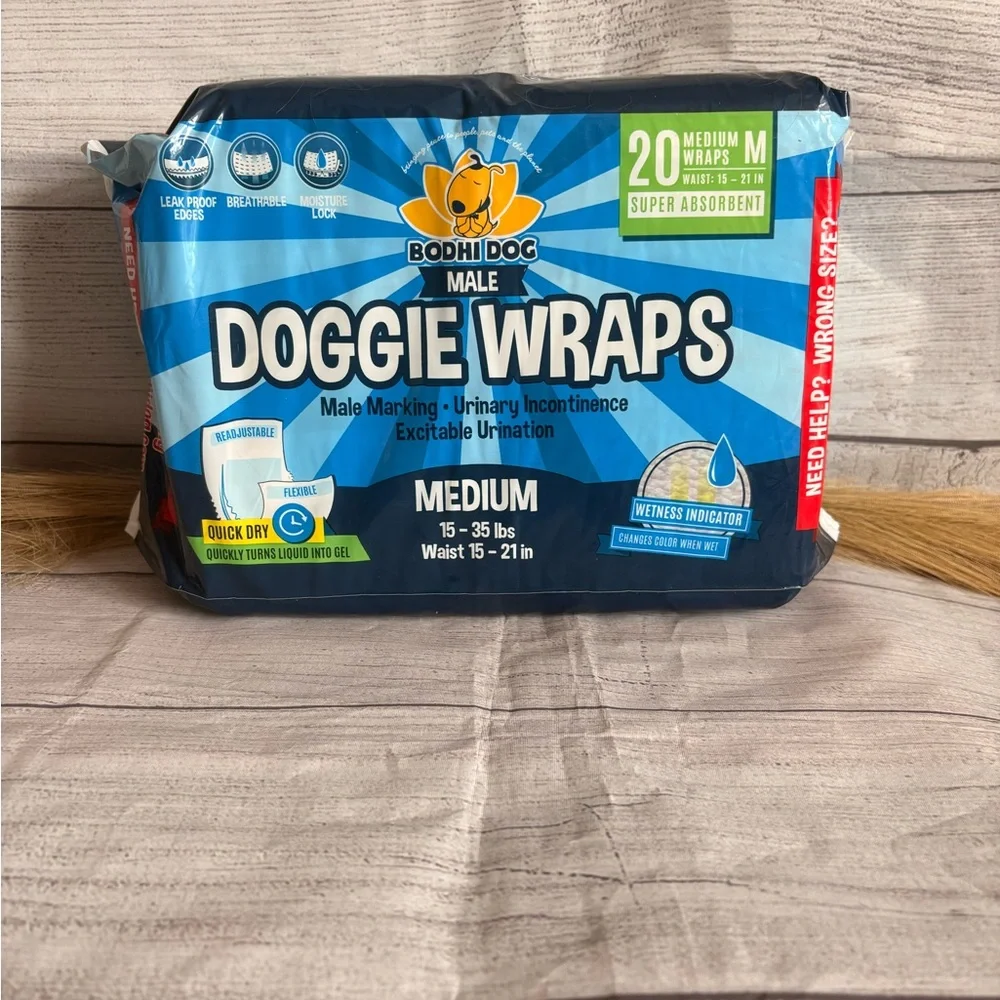 Bodhi Dog Male Doggie Wraps - Blue Medium